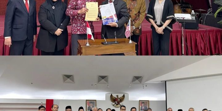 Penandatanganan MoU Kegiatan Proyek Kemanusiaan Antar Rektor Universitas di Indonesia Dengan Rektor INTI International University